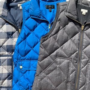 J Crew // Set of 3 Puffer Vests